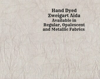 Driftwood Aida (Z-DDA-32) Hand Dyed Zweigart Cross Stitch Fabric from Vintage NeedleArts ~ available in regular, opalescent & metallic Aida