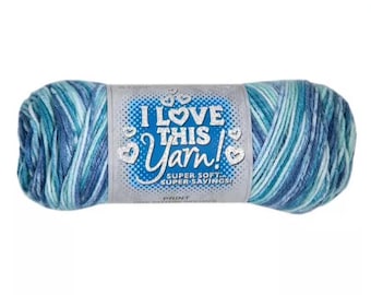 I Love This Yarn Print (Oasis Beat) ~ super soft machine washable 100% acrylic