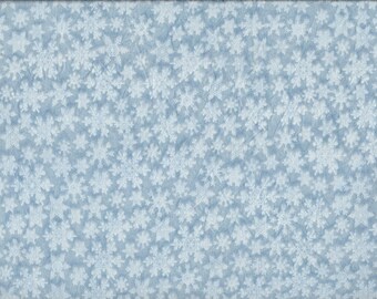 SHORT CUT Snowflake Embossed Cotton (Summer Lake) ~ Hand Dyed Fabric from Vintage NeedleArts
