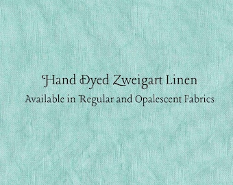 Aqua Linen (LN-59) ~ Hand Dyed Zweigart Cross Stitch Fabric