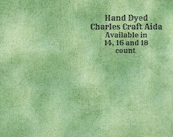 Botanical Aida (CC-BDA-12-74-PT) ~ Hand Dyed Dmc/Charles Craft Cross Stitch Fabric from Vintage NeedleArts