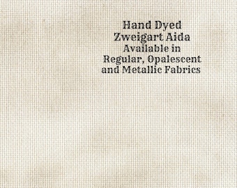 Khaki Aida (Z-BDA-38) Hand Dyed Zweigart Cross Stitch Fabric from Vintage NeedleArts ~ available in regular, opalescent and metallic Aida
