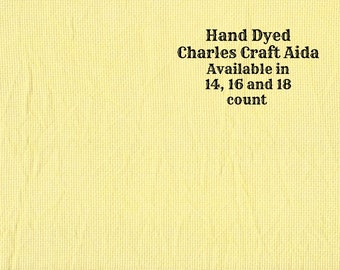 Tweety Bird Yellow Aida (CC-DDA-55) ~ Hand Dyed DMC/Charles Craft Cross Stitch Fabric from Vintage NeedleArts