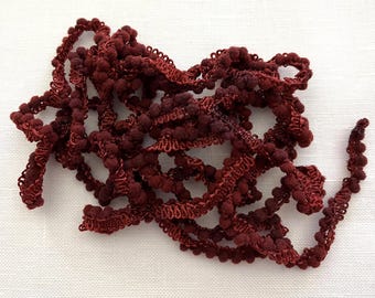 Bing Cherry Mini Pom Pom Trim (MPP-SC-108) by Vintage NeedleArts ~ hand-dyed 2 continuous yards