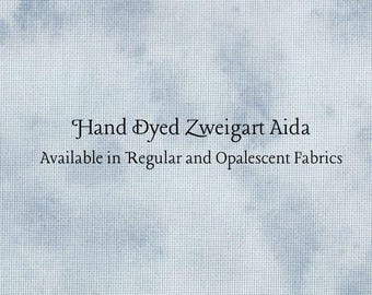 Bluebird Aida (Z-BDA-62-98-PT) Hand Dyed Zweigart Cross Stitch Fabric