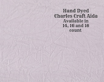 Vintage Lilac Aida (CC-DDA-106) ~ Hand Dyed DMC/Charles Craft Cross Stitch Fabric from Vintage NeedleArts