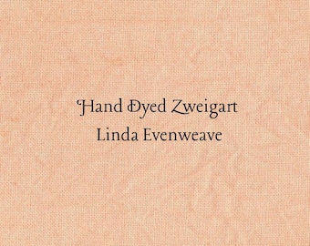 Peach Melba Linda Evenweave (LND-76) Hand Dyed Zweigart Cross Stitch Fabric