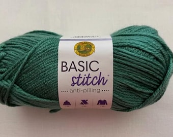Lion Brand Basic Stitch Anti-Pilling Yarn (Beryl) ~ 4 medium worsted weight 100% acrylic machine washable