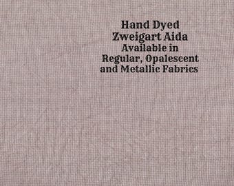 Hot Cocoa Aida (Z-DDA-114) Hand Dyed Zweigart Cross Stitch Fabric from Vintage NeedleArts ~ available in regular, opalescent & metallic Aida