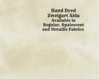 Irish Cream Aida (Z-BDA-19) Hand Dyed Zweigart Cross Stitch Fabric from Vintage NeedleArts ~ available in regular, opal and metallic Aida