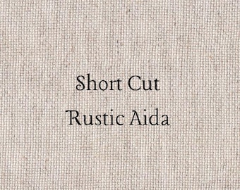 SHORT CUT - Ballet Slipper (DD) Hand Dyed Rustic Aida Cross Stitch Fabric
