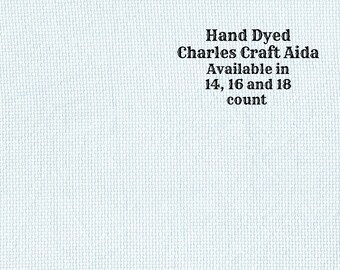 Glacier Aida (CC-DDA-92) ~ Hand Dyed DMC/Charles Craft Cross Stitch Fabric from Vintage NeedleArts