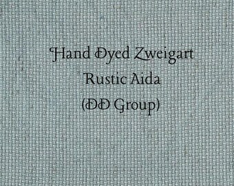 Bon Voyage Rustic Aida (OR-DDA-15) ~ Hand Dyed Zweigart Oatmeal Rustico Cross Stitch Fabric