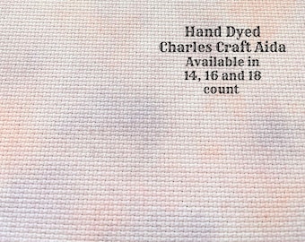 Butterfly Kisses Aida (CC-BDA-8-6-PT) ~ Hand Dyed Dmc/Charles Craft Cross Stitch Fabric from Vintage NeedleArts