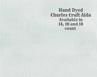 Beach Glass Aida (CC-BDA-21) ~ Hand Dyed DMC/Charles Craft Cross Stitch Fabric from Vintage NeedleArts