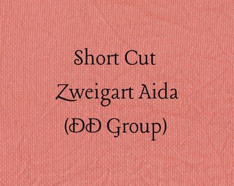 SHORT CUT - Persimmon (DD) Hand Dyed Zweigart Aida Cross Stitch Fabric