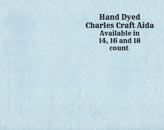 Summer Sky Aida (CC-DDA-88) ~ Hand Dyed DMC/Charles Craft Cross Stitch Fabric from Vintage NeedleArts