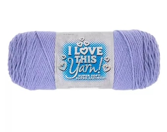 I Love This Yarn! (Periwinkle) ~ super soft machine washable 100% acrylic
