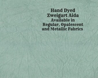 Rainforest Aida (Z-DDA-115) Hand Dyed Zweigart Cross Stitch Fabric from Vintage NeedleArts ~ available in regular, opalescent and metallic