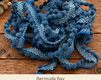 Bermuda Bay Hand Dyed Mini Pom Pom Trim (MPP-108) ~ 2 continuous yards per package