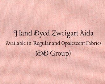 Coral Aida (Z-DDA-71) Hand Dyed Zweigart Cross Stitch Fabric