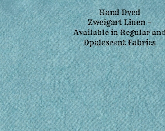 Peacock Linen (LN-9) ~ Hand Dyed Zweigart Cross Stitch Fabric from Vintage NeedleArts - available in regular and opalescent linen