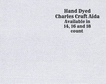 Lavender Frost Aida (CC-BDA-82) ~ Hand Dyed DMC/Charles Craft Cross Stitch Fabric from Vintage NeedleArts