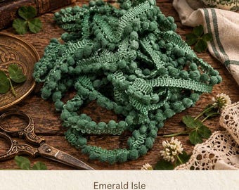 Emerald Isle Hand Dyed Mini Pom Pom Trim (MPP-115) ~ 2 continuous yards per package