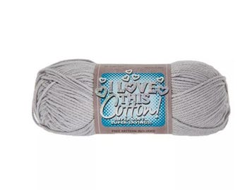 I Love This Cotton! Yarn (Dove) ~ soft machine washable 100% cotton yarn amigurumi crochet knitting