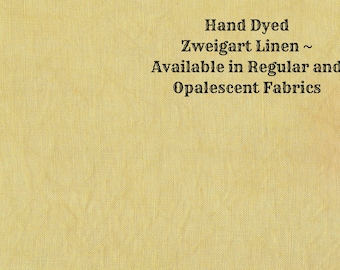 Olde Gold Linen (LN-13) ~ Hand Dyed Zweigart Cross Stitch Fabric from Vintage NeedleArts - available in regular and opalescent linen