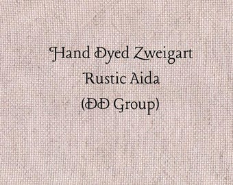 Angel Rustic Aida (OR-DDA-45) ~ Hand Dyed Zweigart Oatmeal Rustico Cross Stitch Fabric