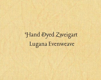 Butterscotch Lugana Evenweave (LG-83) ~ Hand Dyed Zweigart Cross Stitch Fabric