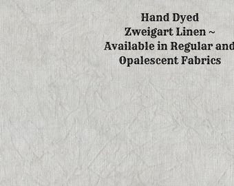 Spanish Moss Linen (LN-102) ~ Hand Dyed Zweigart Cross Stitch Fabric from Vintage NeedleArts - available in regular and opalescent linen