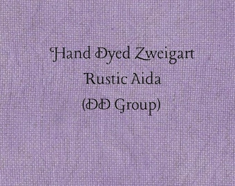 Purple Passion Rustic Aida (OR-DDA-29) ~ Hand Dyed Zweigart Oatmeal Rustico Cross Stitch Fabric