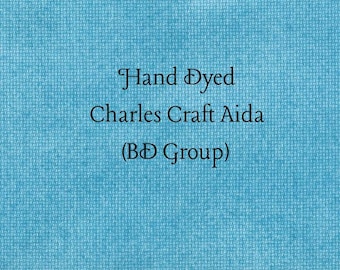 Turquoise Blue Aida (CC-BDA-23) ~ Hand Dyed Charles Craft Cross Stitch Fabric