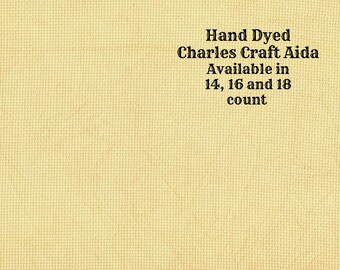 Olde Gold Aida (CC-DDA-13) ~ Hand Dyed DMC/Charles Craft Cross Stitch Fabric from Vintage NeedleArts