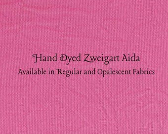Raspberry Smash Aida (Z-DDA-107) Hand Dyed Zweigart Cross Stitch Fabric