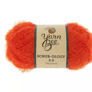 Yarn Bee Scrub-ology 2.0 Yarn (Orange) ~ perfect for creating dish scrubbers/scrubbies of various shapes and sizes.