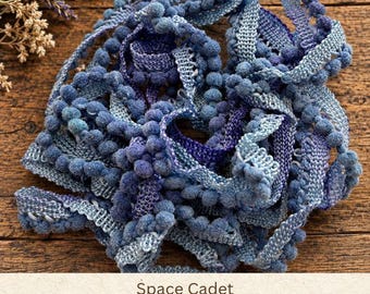 Space Cadet Hand Dyed Mini Pom Pom Trim (MPP-77) ~ 2 continuous yards per package