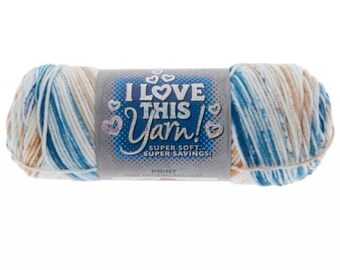 I Love This Yarn Print (Surf's Up) ~ 100% acrylic