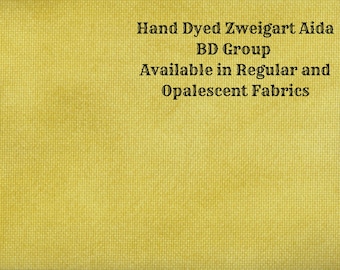 Curry Aida (Z-BDA-105) Hand Dyed Zweigart Cross Stitch Fabric
