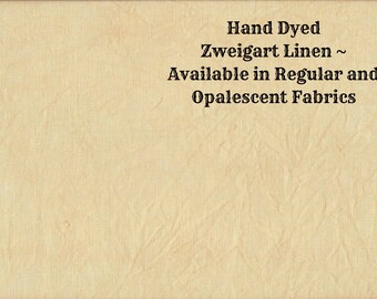 Caramel Creme Linen (LN-61) ~ Hand Dyed Zweigart Cross Stitch Fabric from Vintage NeedleArts - available in regular and opalescent linen