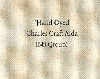 Caramel Creme Aida (CC-BDA-61) ~ Hand Dyed Charles Craft Cross Stitch Fabric