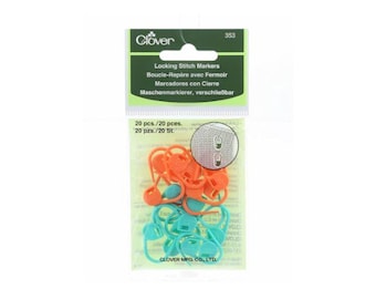 Clover Locking Stitch Markers - 20 pieces