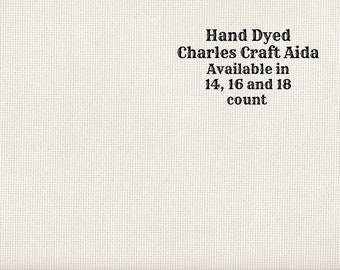 Crema Aida (CC-DDA-10) ~ Hand Dyed DMC/Charles Craft Cross Stitch Fabric from Vintage NeedleArts