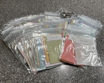 Evenweave Sample Set - complete set of samples of all hand-dyed Evenweave colors from Vintage NeedleArts cross stitch fabric