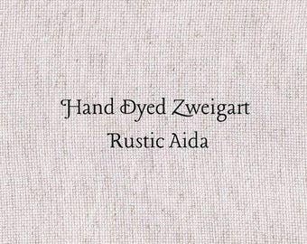 Violet Frost Rustic Aida (OR-DDA-28) ~ Hand Dyed Zweigart Oatmeal Rustico Cross Stitch Fabric