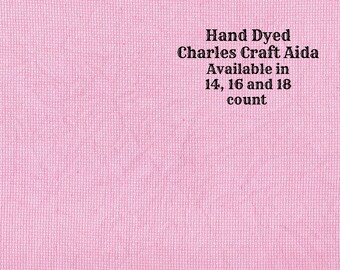 Peony Aida (CC-DDA-51) ~ Hand Dyed DMC/Charles Craft Cross Stitch Fabric from Vintage NeedleArts
