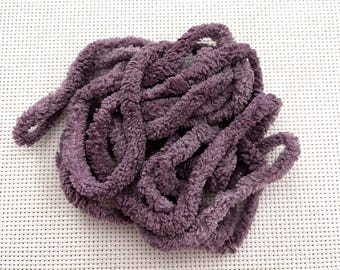 Mulberry Petite Chenille Trim (PC-80) by Vintage NeedleArts ~ hand dyed 2 continuous yards