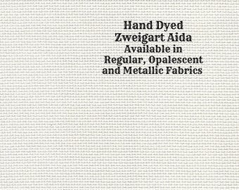 White Chocolate Mocha Aida (Z-BDA-66) Hand Dyed Zweigart Cross Stitch Fabric from Vintage NeedleArts ~ available in regular, opal & metallic